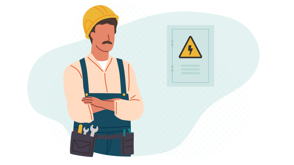 Illustration eines Elektrikers